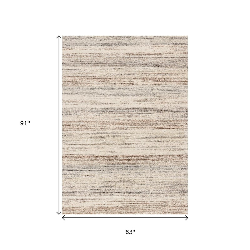 HomeRoots Abstract Modern Rectangle Area Rug - 5' X 8'