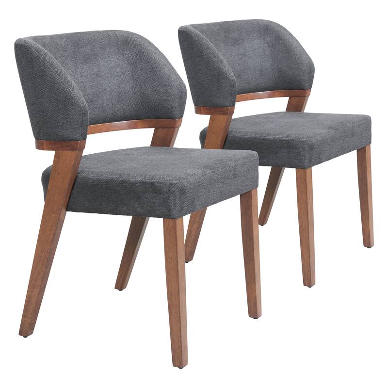 Sunobu Dining Chair Azure Gray & Walnut