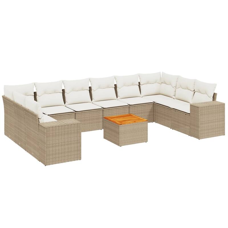 vidaXL Garden Sofa Set Black