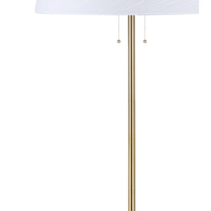 Evans 63" Metal LED Floor Lamp, Brass by JONATHAN Y - Brass Gold - 63" H x 17" W x 17" D