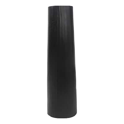 Matte Finish Textured Cylindrical Vase - 36" - Black