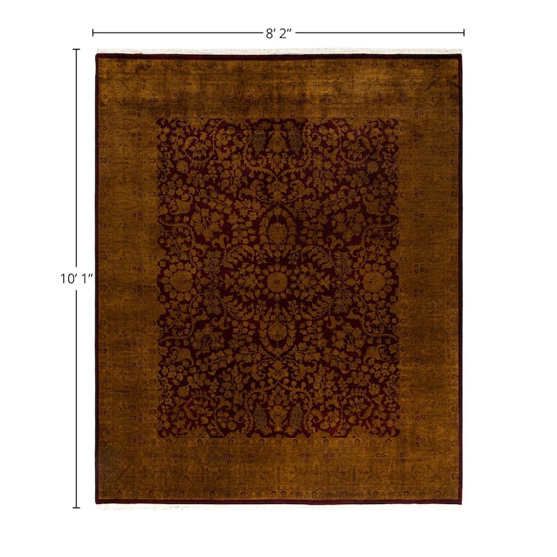 Overdyed, One-of-a-Kind Hand-Knotted Area Rug - Gold - 8' 2" x 10' 1"