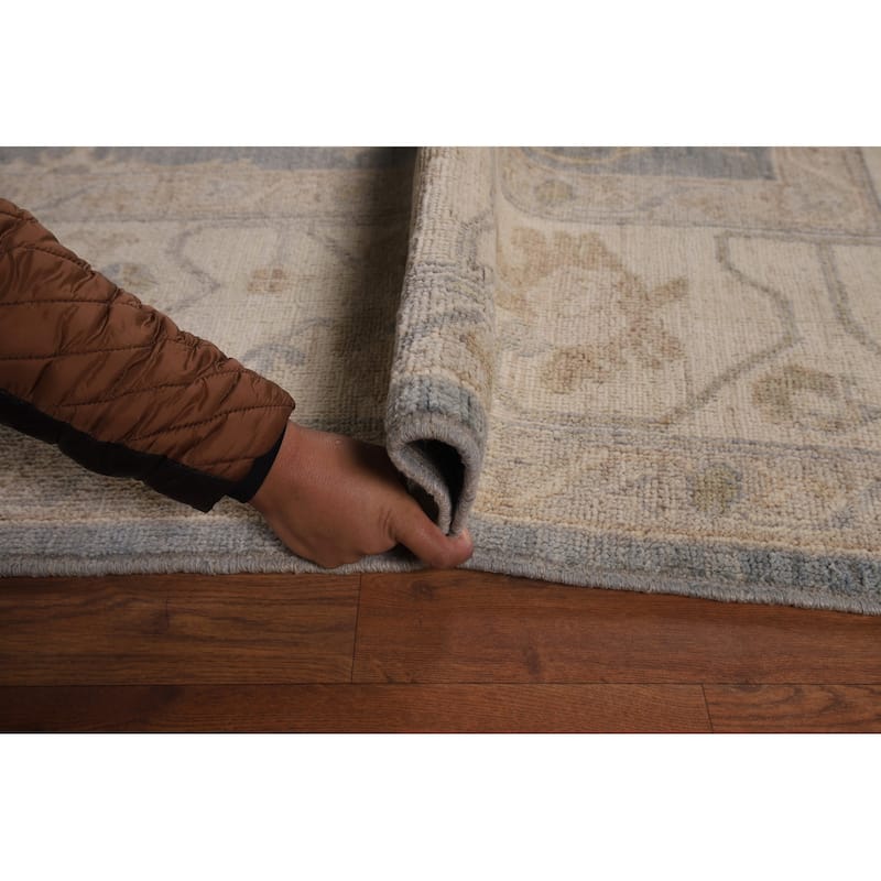 Floral Oushak Turkish Area Rug Handmade Wool Carpet - 8'1"x 9'10"