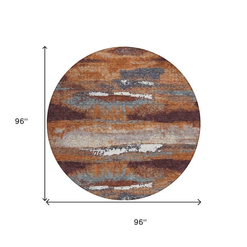 HomeRoots Abstract Transitional Rectangle Outdoor Rug
