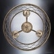 preview thumbnail 5 of 6, Luxury French Country Semi-Flush Ceiling Light, 14.5"H x 15"W, with Shabby Chic Style, Gold Accented Silver Leaf Finish