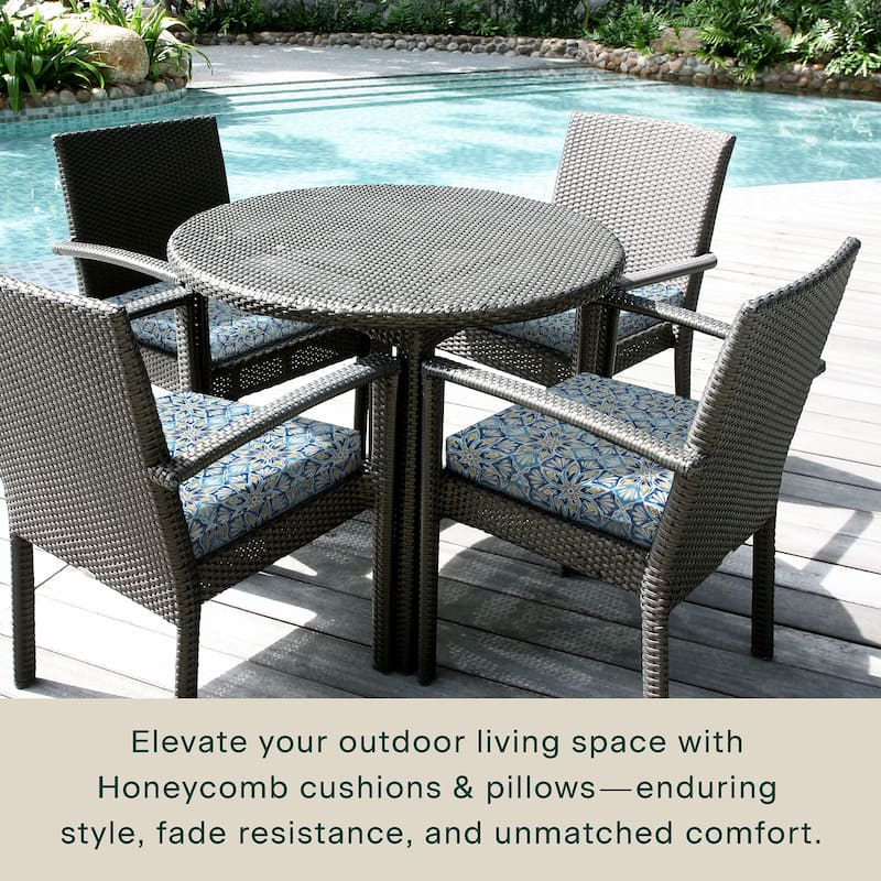Outdoor Premium Dining Seat Cushion (2-Pack) - 20" wide x 20" deep x 4" thick