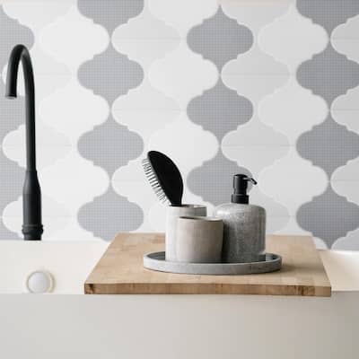 Merola Tile Apreggio Rondo Provenzal Grey 6-1/4" x 12-3/4" Porcelain Floor and Wall Tile