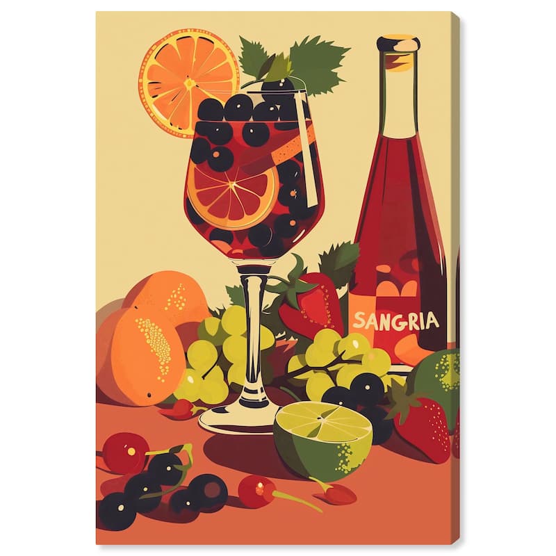 Sangria Drink Canvas by Art Remedy, Gallery Wrapped - 16" x 24"