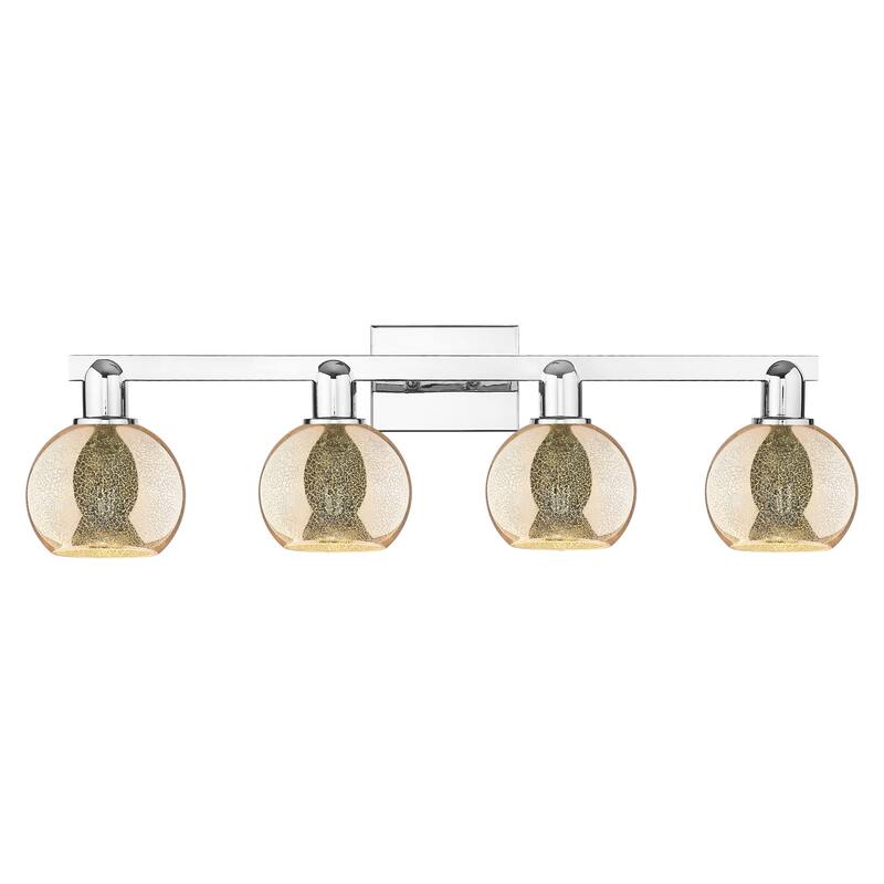 Innovations Lighting Endless Possibilities Arcadia - Athens - 4 Light 33" Bath Vanity Light - Mercury/Polished Chrome