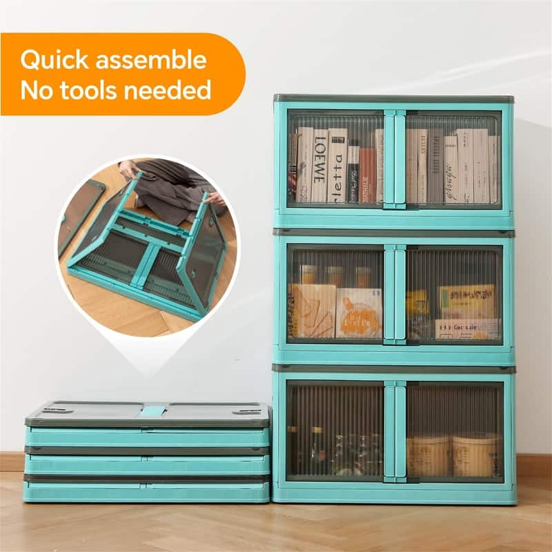 Collapsible Storage Bins 3 Tier - 16.5"D x 23.6"W x 39"H