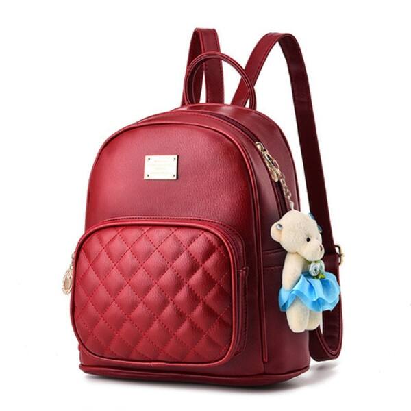 Women Pu Leather Backpack Purse Ladies Casual Shoulder Bag School Bag On Sale Overstock 31173613