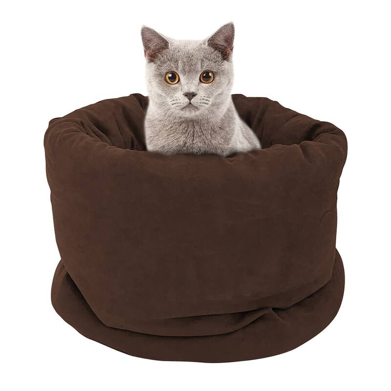 GOOPAWS 4 in 1 Self Warming Burrow Cat Bed