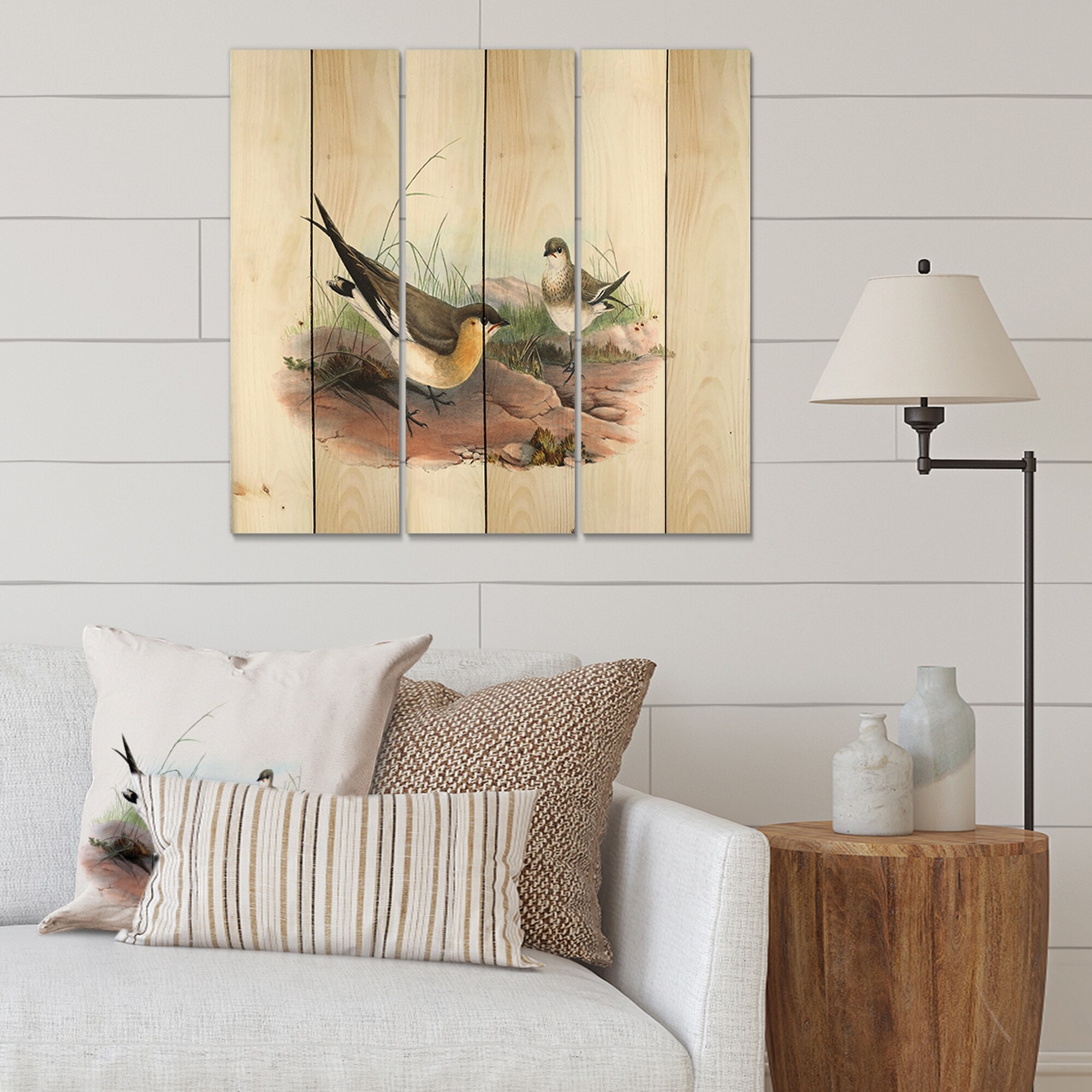 Designart 'Vintage Bird Illustration II' Farmhouse Print on-image