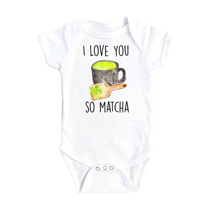 Matcha - Baby Boy Girl Clothes Infant Bodysuit Funny Cute Newborn 1A - Natural - 0-3M