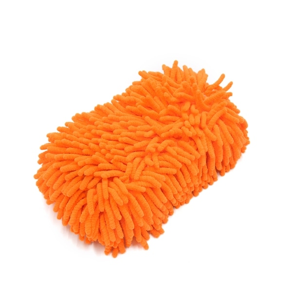 22 x 14 x 6cm Orange 8 Shaped Microfiber Chenille Cleaning Sponge for Car Auto