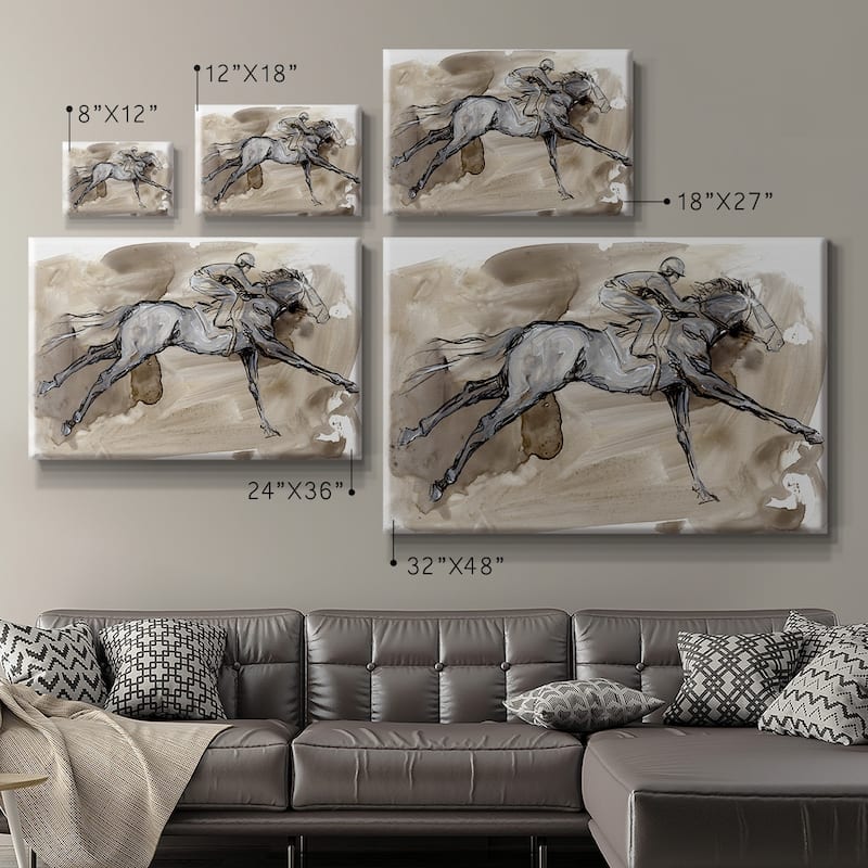 Off to the Races I Premium Gallery Wrapped Canvas - Ready to Hang