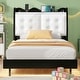 preview thumbnail 4 of 11, Low Profile Platform Bed with Upholstered Backrest Headboard, Twin