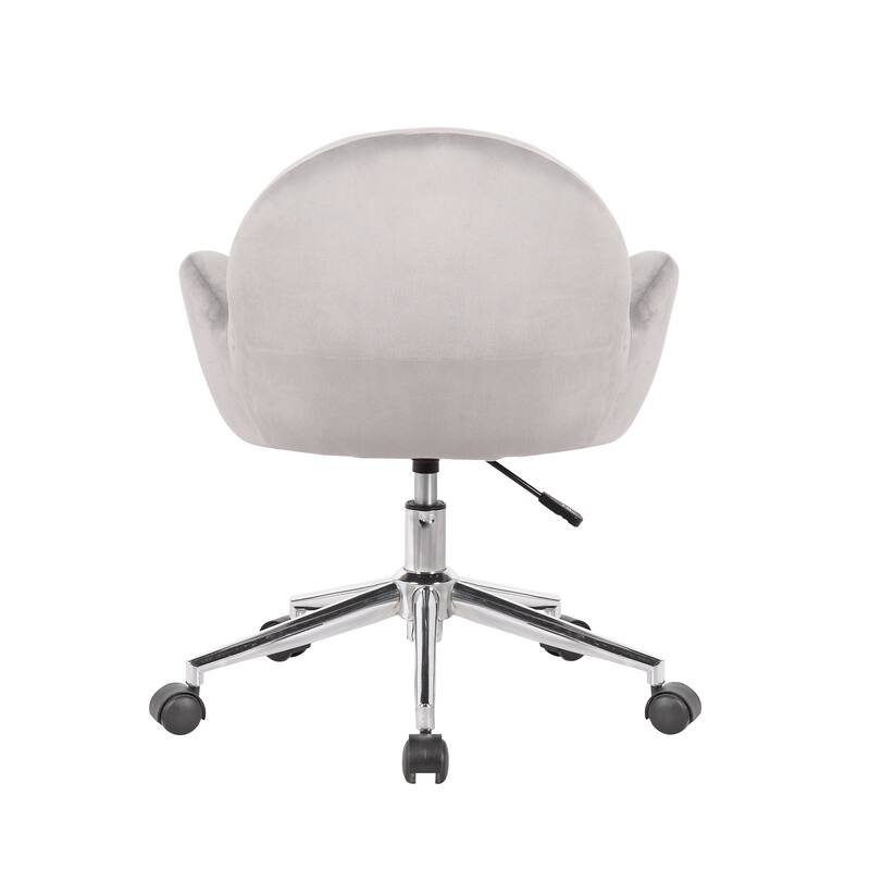 Porthos Home Quon Velvet/ Chrome Swivel Office Chair