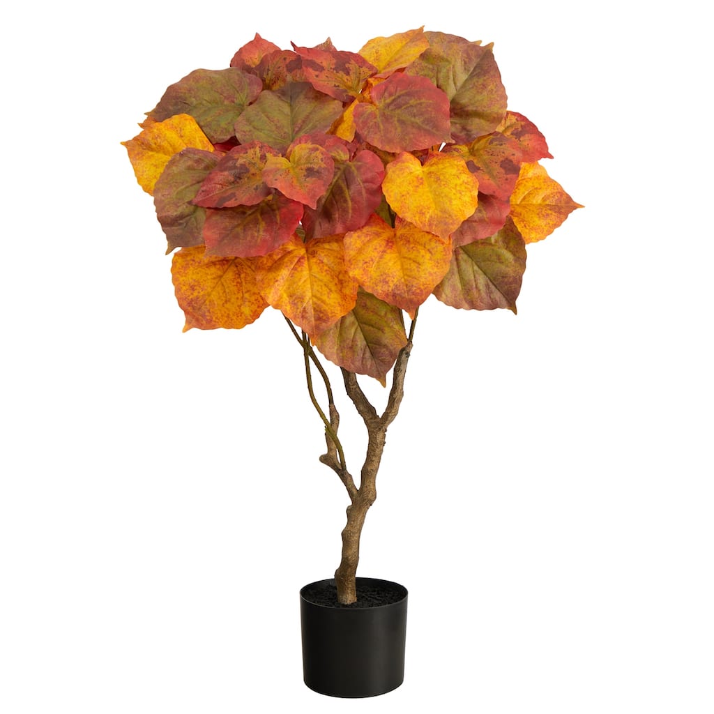 Autumn Decorative Tree 3Ft - Fall Harvest Umbrella Tree for Home Thanksgiving Decor - Green - 51-60 Inches