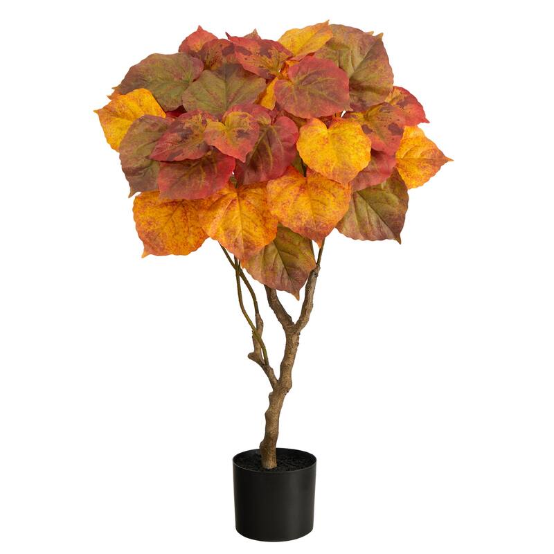 Autumn Decorative Tree 3Ft - Fall Harvest Umbrella Tree for Home Thanksgiving Decor - Green - 51-60 Inches