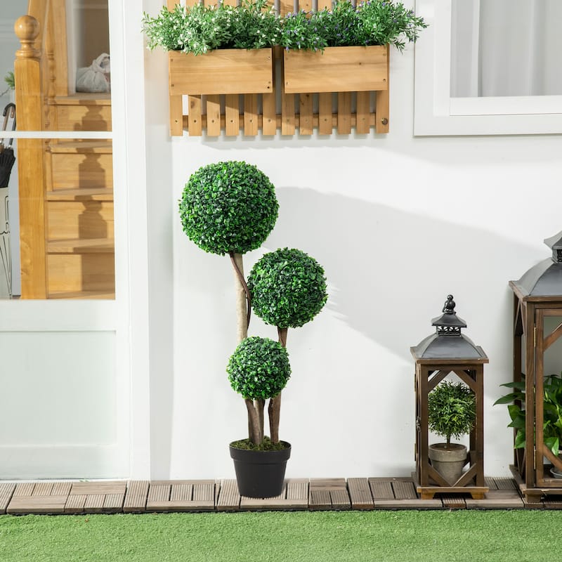 HOMCOM 35.5" Artificial Plant in Pot