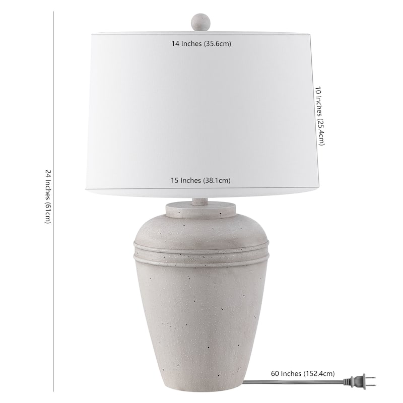 SAFAVIEH Lighting Taalke 24" Table Lamp - 15" W x 15" D x 24" H - 15Wx15Dx24H