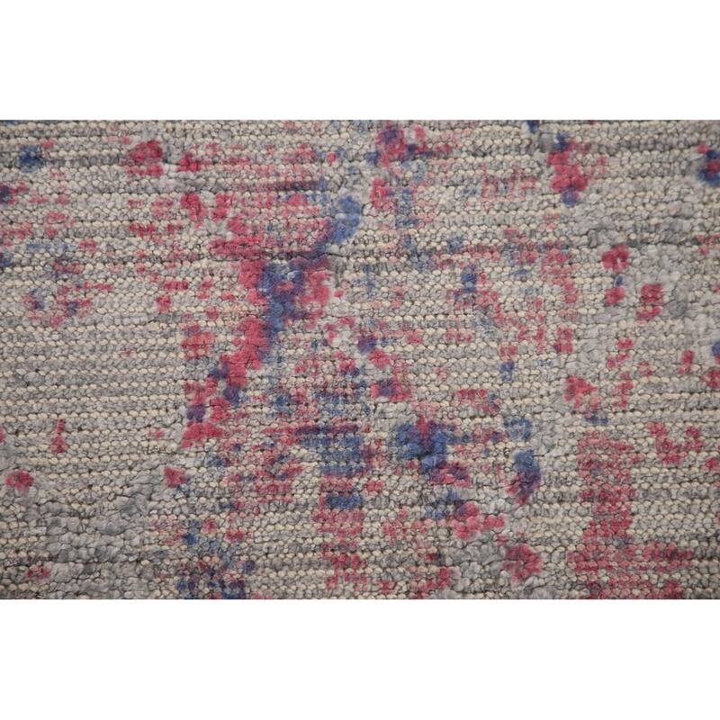 Trellis Abstract Modern Area Rug Handmade Wool Carpet - 8'0"x 10'0"
