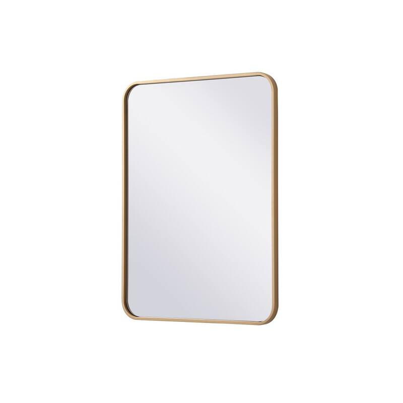 Ezra Soft Corner Metal Rectangular Mirror