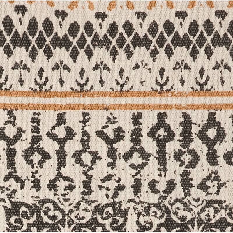 French Connection Stonewash Printed Cotton Doina Palm Accent Rug