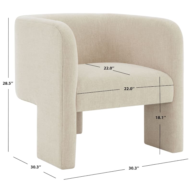 SAFAVIEH Couture Sammie 3-Leg Boucle Accent Chair - 30 in. W x 30 in. D x 29 in. H