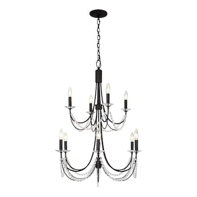 Varaluz Brentwood 10- Light 2-Tier Chandelier