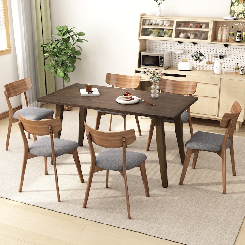 Dining Chairs Set of 2, Upholstered Chair Side Chair w/Rubber Wood Frame