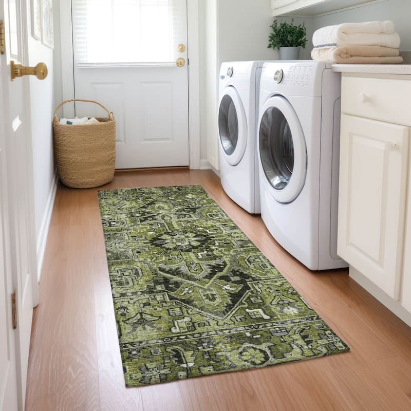Maso Oriental Weather Resistant Timeless Grace Outdoor Rug