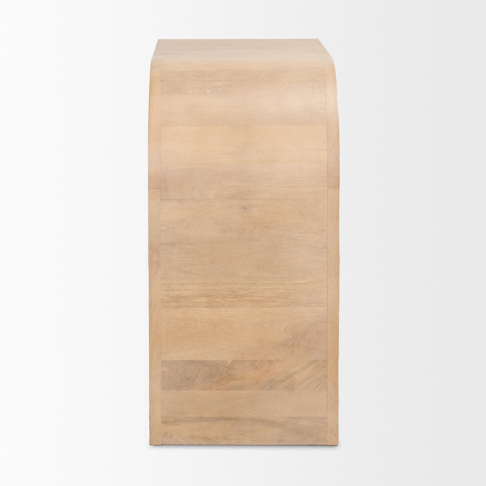 Sorina Reverse Fluted Light Brown Wood Accent Cabinet - 40.0L x 16.0W x 32.0H