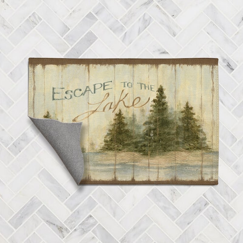 Laural Home Escape to the Lake Chenille Accent Rug