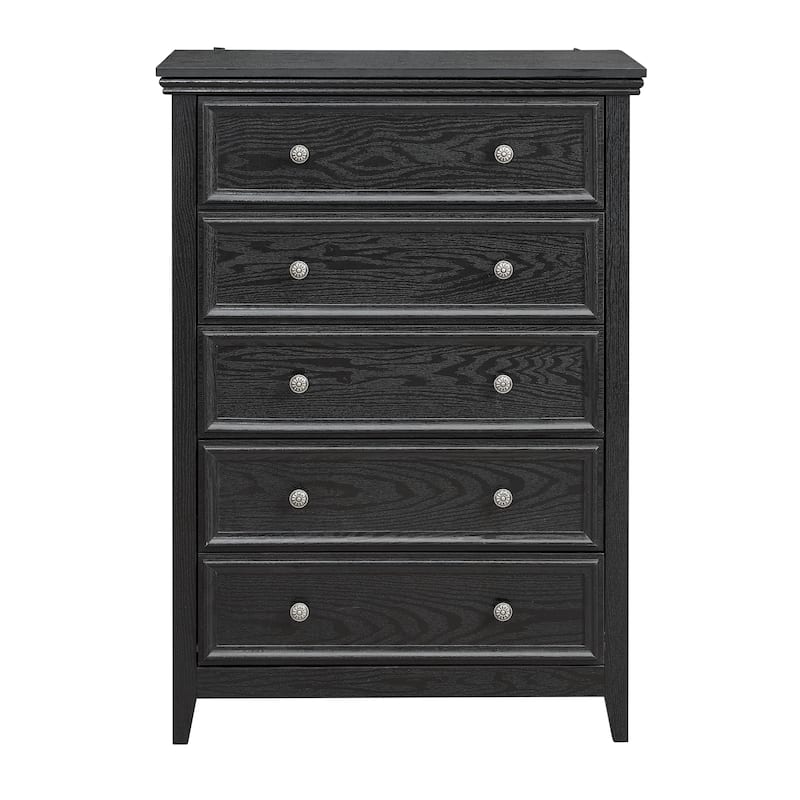 Modern Wood 5-Drawer Dresser for Living Room