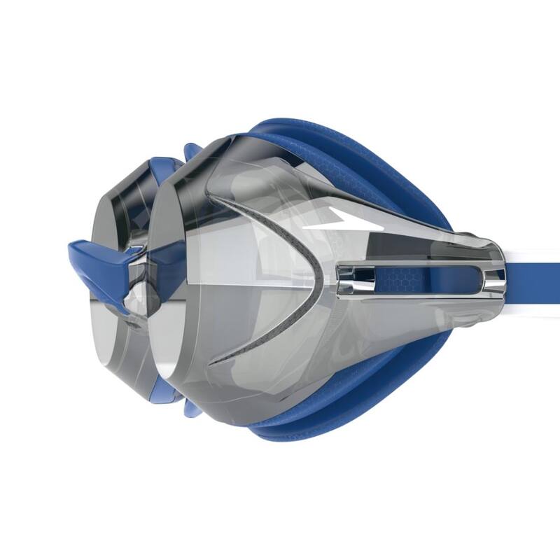 Vanquisher 3.0 Mirrored Swimming Googles, Blue/Steel/Silver Mirror