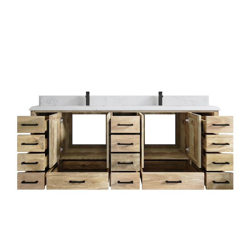 Willow Collections 84 in. W x 22 in. D Malibu Mango Double Sink Bathroom Vanity with Countertop