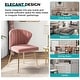 preview thumbnail 4 of 105, Luna Modern Glam Upholstered Tufted Back Side Accent Dining Chair with Small Base by HULALA HOME