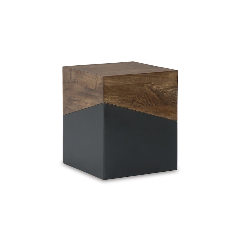 Trailbend Brown/Gunmetal Accent Table - 15"W x 15"D x 18"H