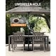 preview thumbnail 36 of 36, WINSOON 10-Piece HIPS All Weather Outdoor Patio Dining Sets with Umbrella Hole& Aluminum Frame,2-Table 8-Chairs