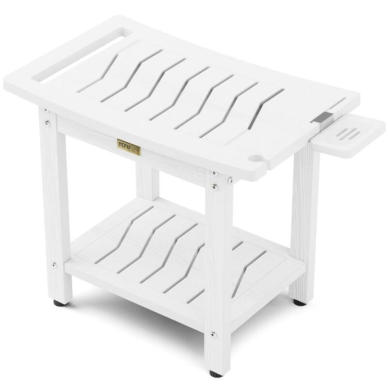 HIPS Shower Bench, 2 Tier Bathroom Chair Seat with Non-Slip Feet