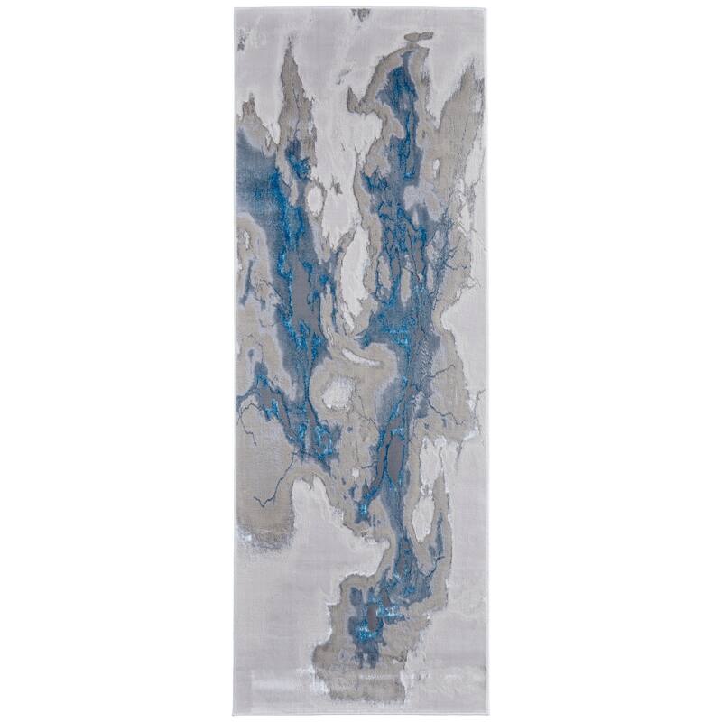 HomeRoots Abstract Bohemian Runner Area Rug