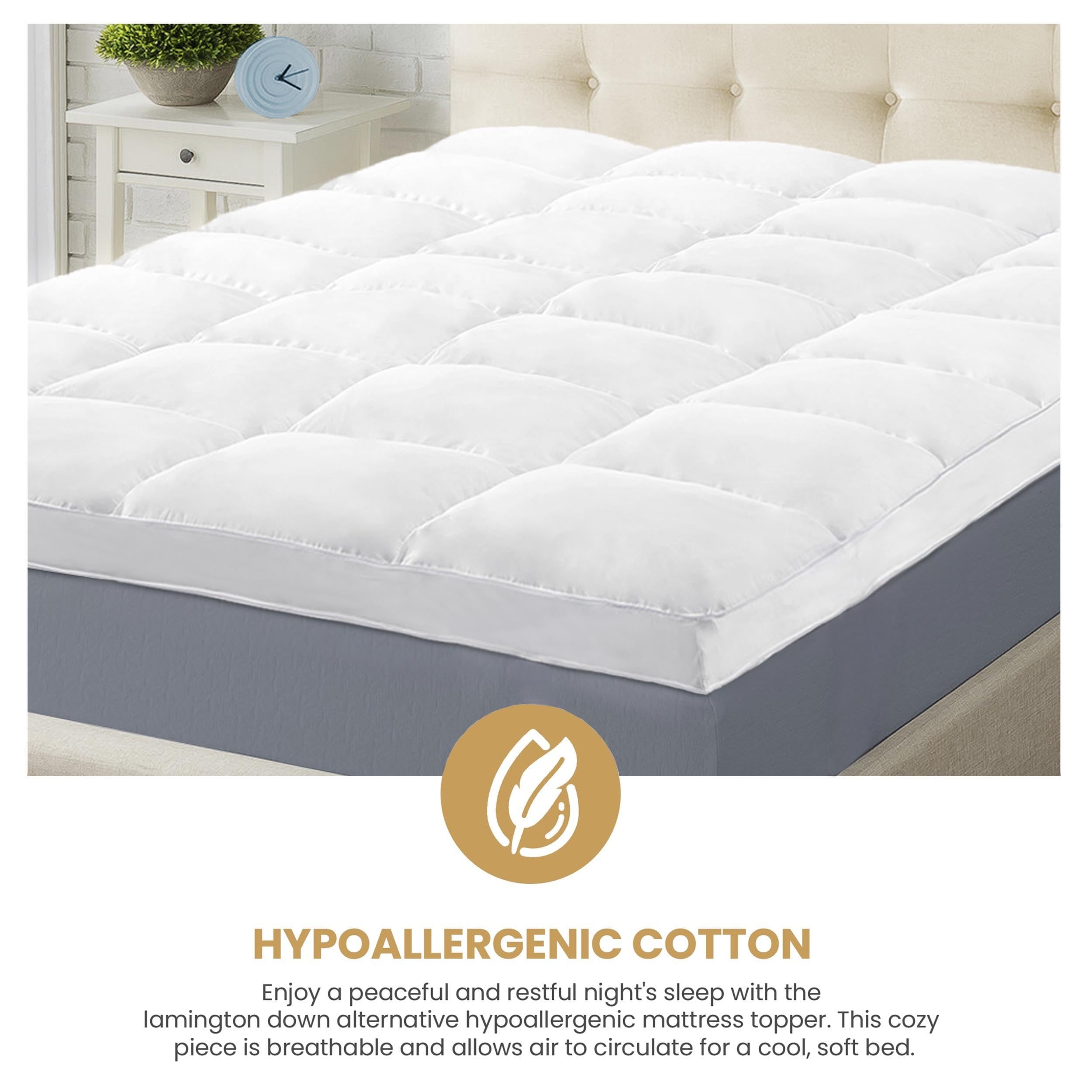 Superior Brushed Microfiber Down Alternative Mattress White-image