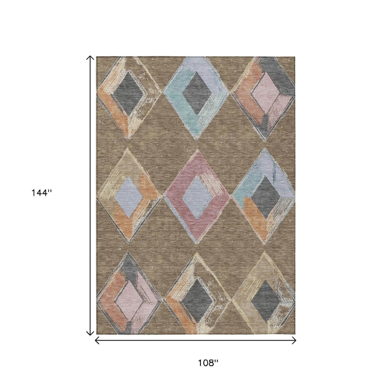 HomeRoots Geometric Transitional Rectangle Outdoor Rug