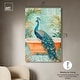 preview thumbnail 9 of 15, Elegant Peacock Bath Canvas Jungle Bathroom Art by Art Remedy