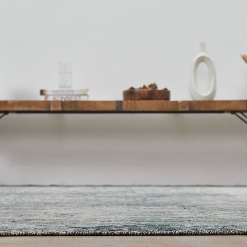 Urban Distress Abstract Grey Handmade Area Rug