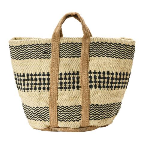 Woven Jute Tote with Liner