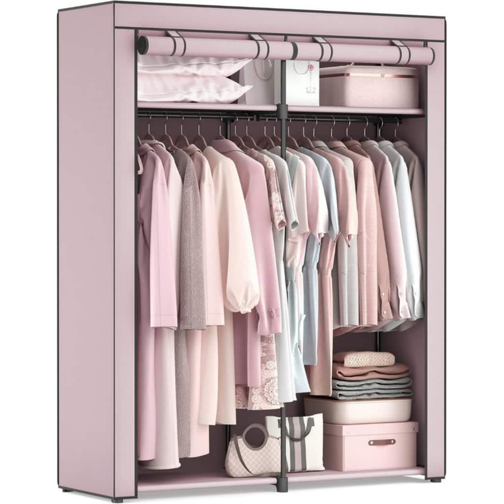 Closet Wardrobe, Bedroom Portable Closet, Clothes Storage Organizer, 55.1 x 16.9 x 68.5 inches