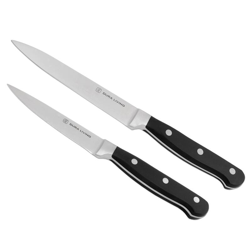 Dura Living Signature Forged High Carbon 2-Piece Kitchen Knife Set - Black - 2 Piece